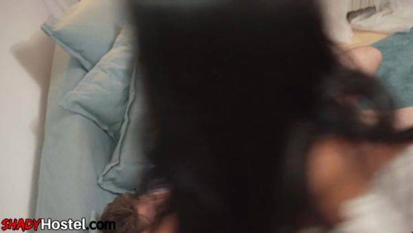 Play this uncensored scene named : Sexy hostel ladies fucked in threesome by big white dick