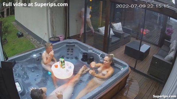 Ipcam German Nudist Family Enjoys The Jacuzzi - hclips.com - Germany on pornsfind.com