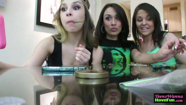 Play this uncensored clip called : Teen Amateurs Ride Cock