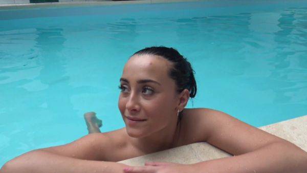 Aroused female filmed by the pool working her magic in true porno - hellporno.com on pornsfind.com