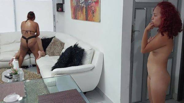 View this complete clip : Bony Gets Horny Watching Her Stepsisters Fucking In The Living Room 14 Min