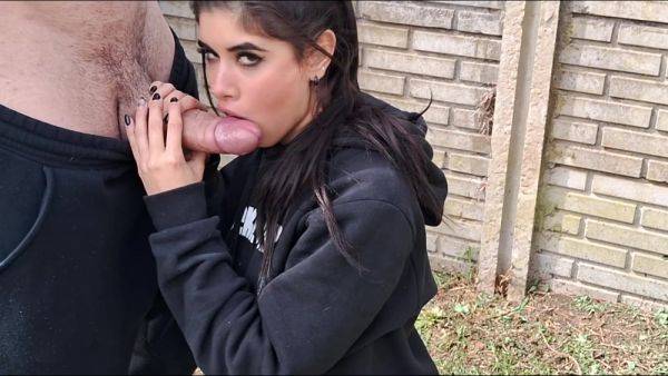 Outdoor Blowjob With Face Full Of Cum - hclips.com on pornsfind.com