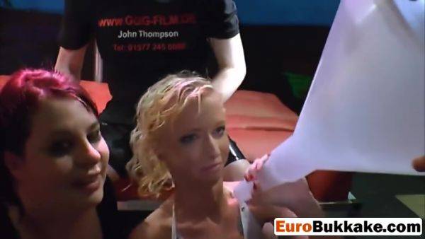 View this complete movie named : Filthy European Whores Are Showered With Piss In Gang B