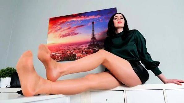 Play the full movie titled : Lady Angelika - Give in to your Leggy Brunette Coworkers