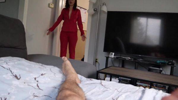 Super skinny stepmom helps me cum after catching me with boner - anysex.com on pornsfind.com