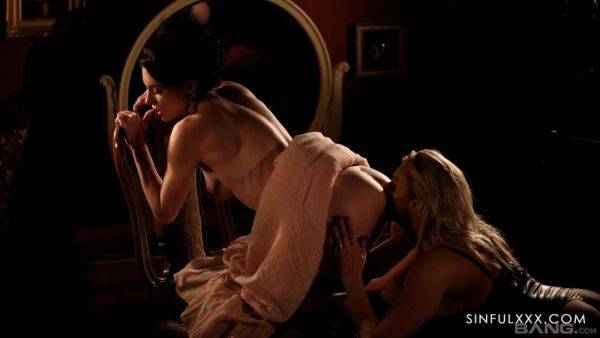 View the hardcore movie called : Aroused females worship one another's wet pussies in flawless cam duo