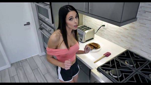 Watch the uncensored scene : Stepmom catches stepson jerking off & gives him a hot shower