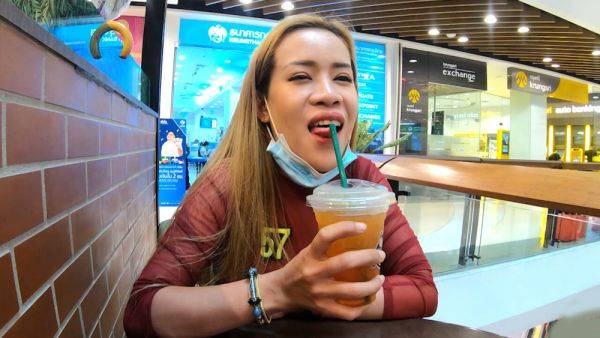 Enjoy watching hardcore scene called : Big tits and ass Thai MILF girlfriend sex at home after a visit to the mall