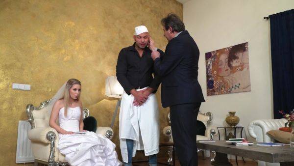 Blonde bride shows her father-in-law what she's capable of - hellporno.com on pornsfind.com