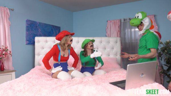 Mario Bros role play perversions lead teen sluts to insane sex - xbabe.com on pornsfind.com