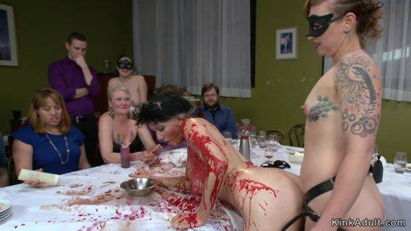 Slave Gets Pounded In Public Soup Course - hclips.com on pornsfind.com