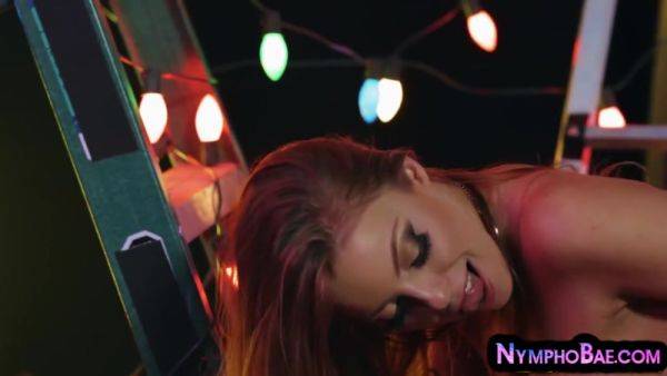 Stream the uncensored scene of : Slutty babe enjoys fucking hard outdoor in wet pussy hole