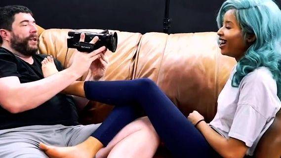 Play this uncensored clip titled : Reina Rain - Footjob Virgin