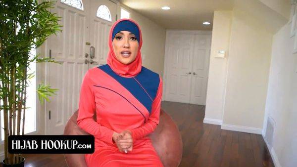 Petite Hijab Babe pays rent with her tight pussy & takes a big dick - sexu.com on pornsfind.com