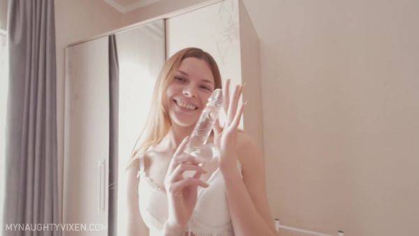 Enjoy watching this HD movie titled : Pov - He Fucks Me In Front Of The Mirror While I Suck A Dildo - Mynaughtyvixen