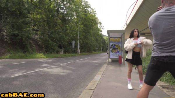 Enjoy watching the full movie of : Cab bitches fucked in orgy outdoor by horny drivers