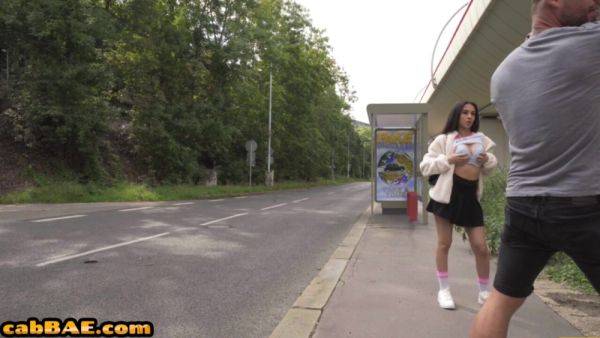 Enjoy watching the uncensored scene of : Cab bitches fucked in orgy outdoor by horny drivers