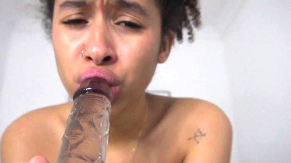 Hot Ebony Teen with Braces gives Sloppy Blowjob - drtuber.com on pornsfind.com