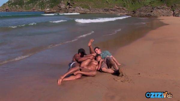 Watch this HD movie of : Hardcore Sex On The Beach With A Whorish Brunette