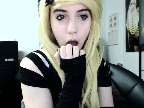 Enjoy watching full clip called : Small titted babe toys her pussy on webcam