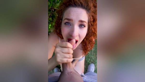 Enjoy watching the uncensored scene named : Vincent & Ashley - Quick Blow Job In The Park