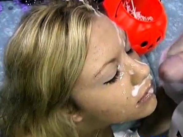 View this uncensored clip titled : Ashley Halloween Facials