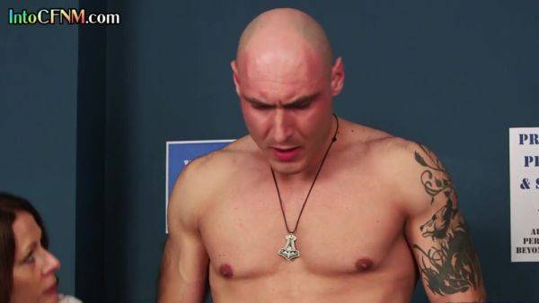 View this HD scene titled : CFNM police voyeur watches 3some FFM HJ by her colleagues