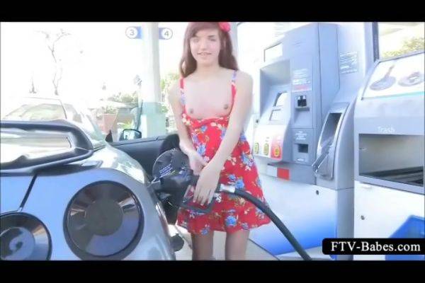 Play the HD scene titled : Gorgeous Petite Girl Showing Her Tits And Undies In A B