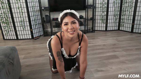 View the complete video of : Sexy maid bends ass for sex and pleases horny man with a gorgeous POV