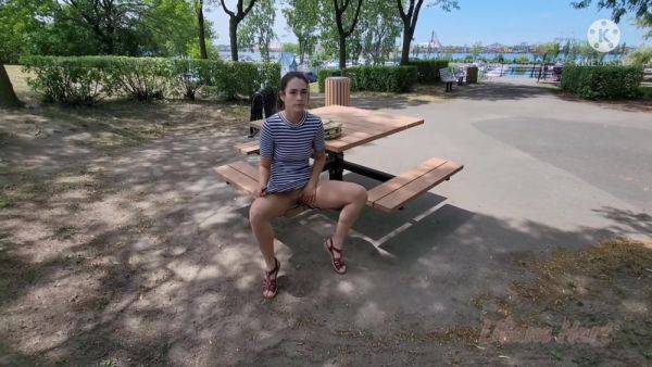 Enjoy watching the hardcore scene of : Public Path Naked Dildo Fuck Part 2