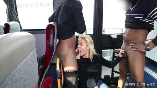 Pretty Serbian Blonde Unexpectedly Meets 2 Strangers Who Fuck Her On A Bus And Dp At The Hotel! - Cherry Kiss - hclips.com - Serbia on pornsfind.com