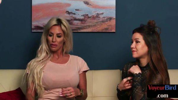 View HD scene : Voyeur busty MILF and tattooed 21yo tease jerker who wanks