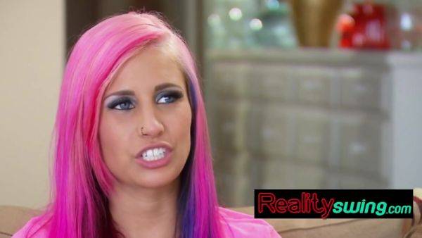 Stream this HD video named : Haired Babe Talks To Her Husband About Swing Party