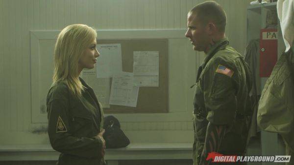 Kayden Kross gets eaten out and screwed by cocky soldier - xtits.com on pornsfind.com