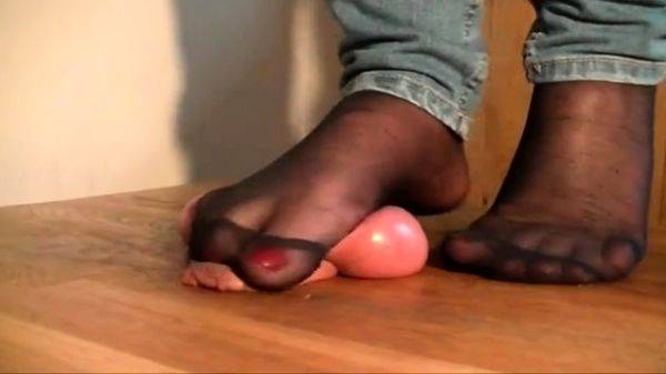Watch uncut video : Mistress Arletta - AFTER WORK SWEATY NYLON SOCKS – A