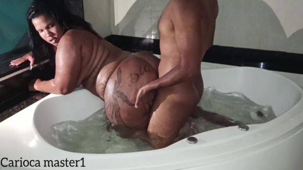 Watch uncut video named : Naughty Asked Me To Get Into The Hot Tub