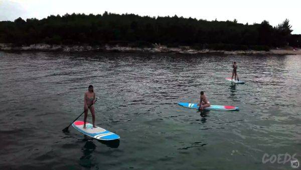 Paddle Boarding And Sunbathing Babes On Vacation Miss Pussycat With Rebeka Ruby Adriana And Sammy - hotmovs.com on pornsfind.com