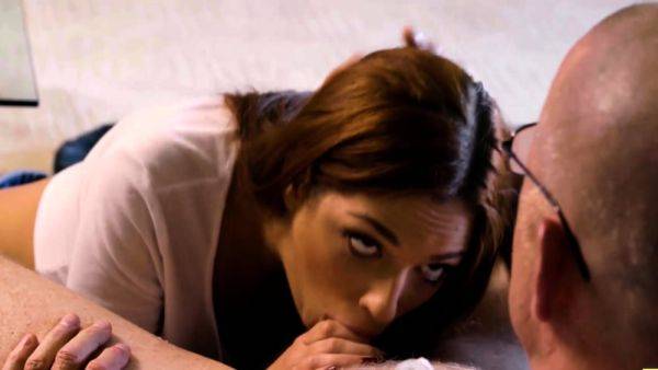 View this complete clip named : GF hooks up BFs stepfather pay for rent