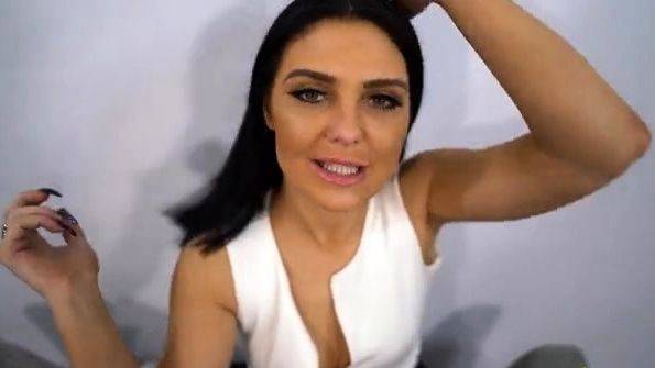 Enjoy watching this hardcore video named : DownBlouse Jerk - roxee couture office photoshoot