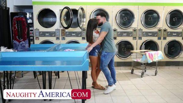 Bubble butt brunette Mae Milano gets fucked in the laundromat by friend's brother - hotmovs.com on pornsfind.com