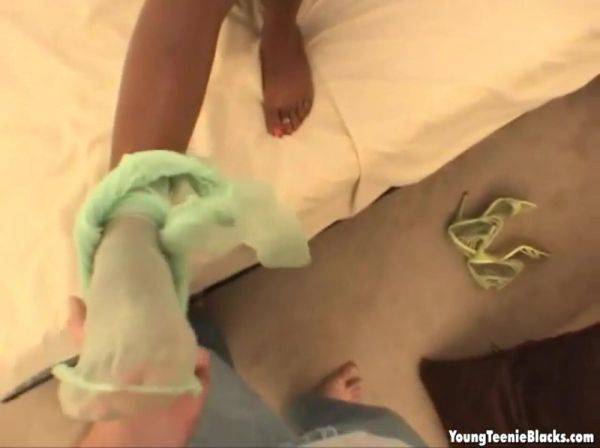 Enjoy watching the uncensored scene : Busty POV ebony teen sucking cock