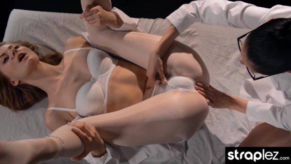 Enjoy watching this complete clip titled : Maria Pie And Strapless Dildo - Her Squirts All Over Her Girlfriends Cute Face