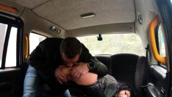 Stream this full scene of : Sexy student pays for the taxi ride with a hot cock ride