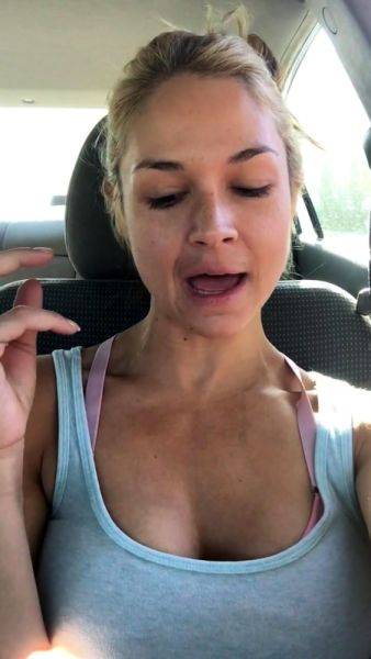 Enjoy watching uncensored video of : Awesome Big Boobs Blonde Masturbates In The Shower