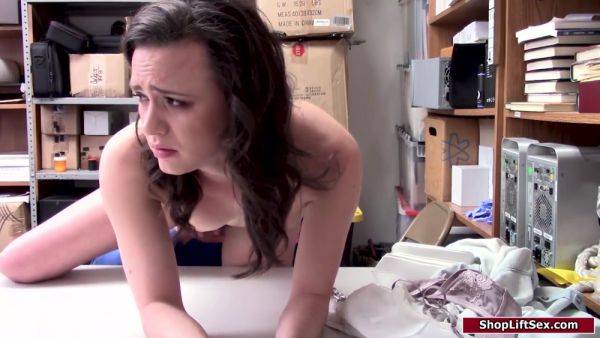 Stream this complete clip named : Female Thief Assfucked By Store Officer