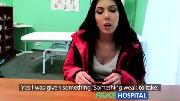 Hot brunette patient moans in pleasure while being examined in hospital by a nurse - sexu.com on pornsfind.com