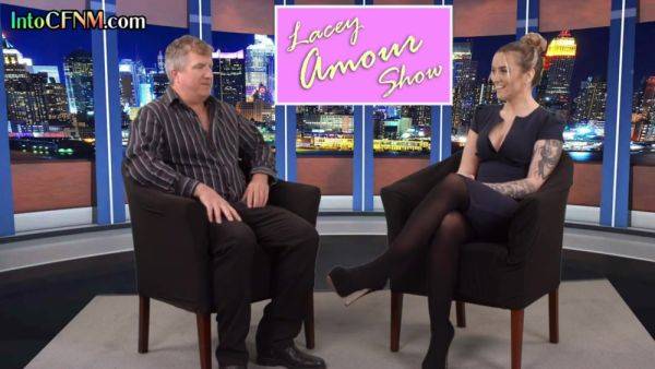 Enjoy watching this complete movie called : CFNM femdom TV host babe sucks and wanks guests cock