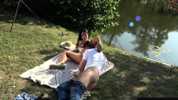 Stream the uncensored clip : BTS of Megan Fiore's Outdoor Fuck