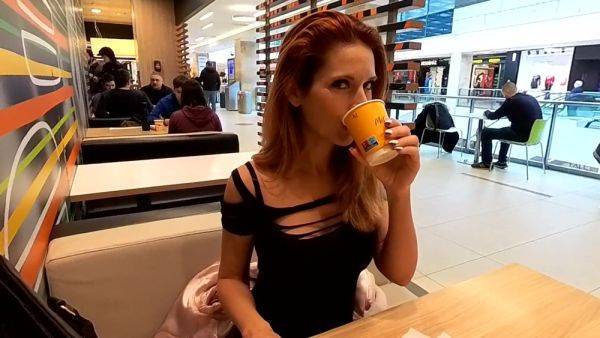 Public Cum Drinking In A Mall, Then Wait 20 Min In A Line With Sperm In Mouth To Order A Coffe Tasty - videohdzog.com on pornsfind.com