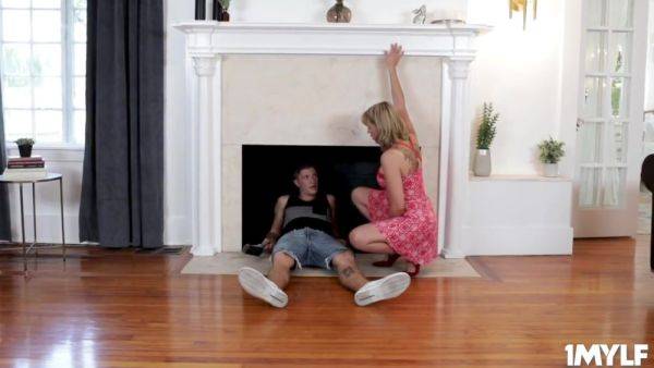 Watch hardcore scene called : Horny Milf Watching The Stud Jerks Off While She Pleasu